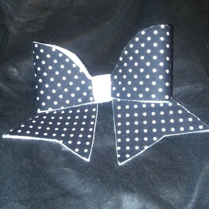 Black and White Fabric Polka Dot Hair Bow