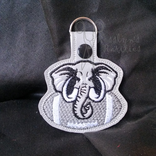 Alabama Elephant Football Key Fob