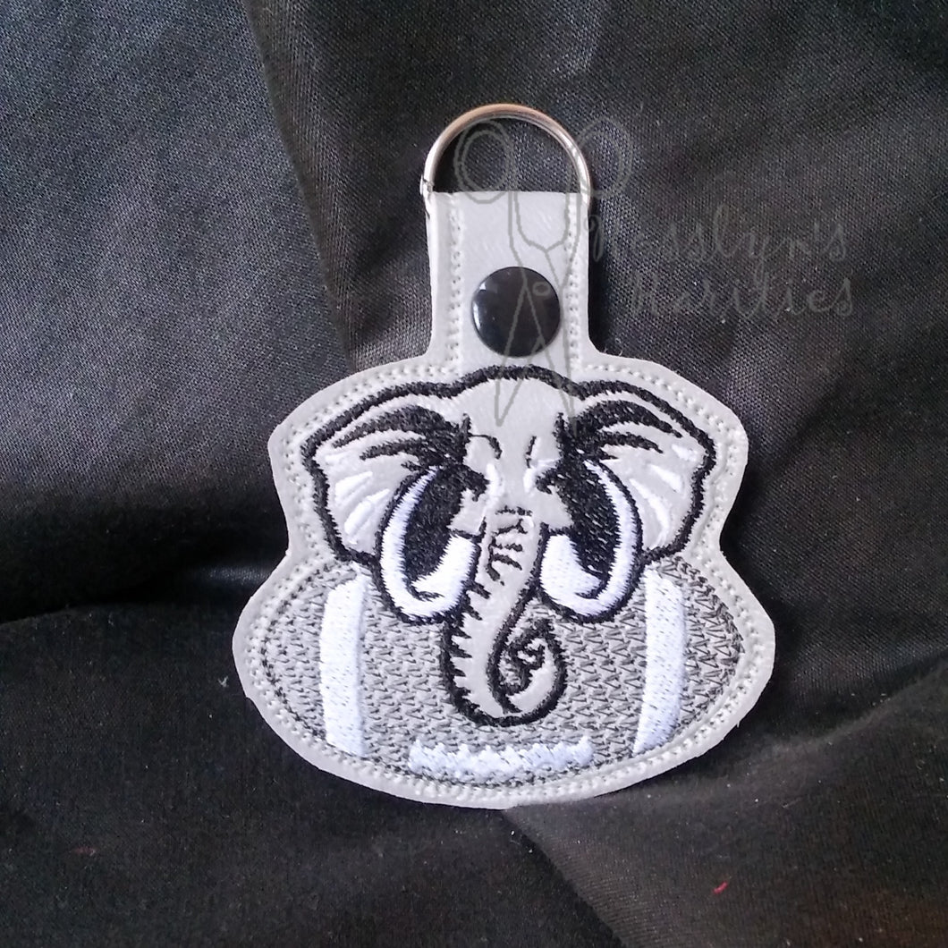Alabama Elephant Football Key Fob