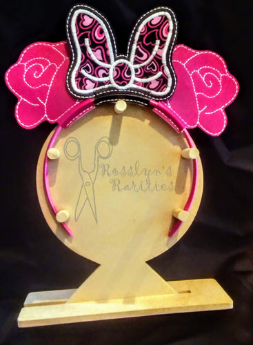 Bright Pink Roses Headband