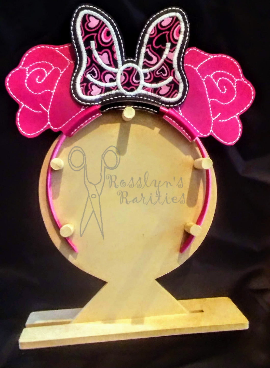 Bright Pink Roses Headband