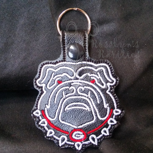 Georgia - Neon Bulldog Key Fob