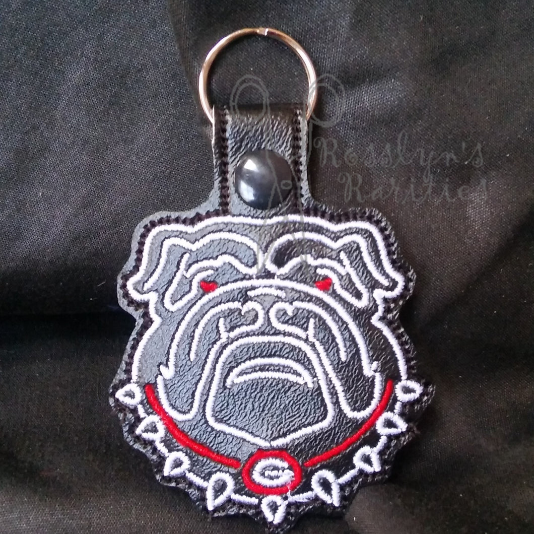 Georgia - Neon Bulldog Key Fob